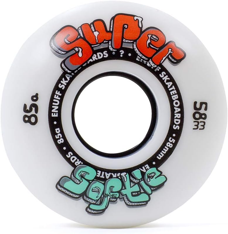 Enuff Skateboards Super Softie Wheels Räder 55 mm Weiss, 55 mm Weiss