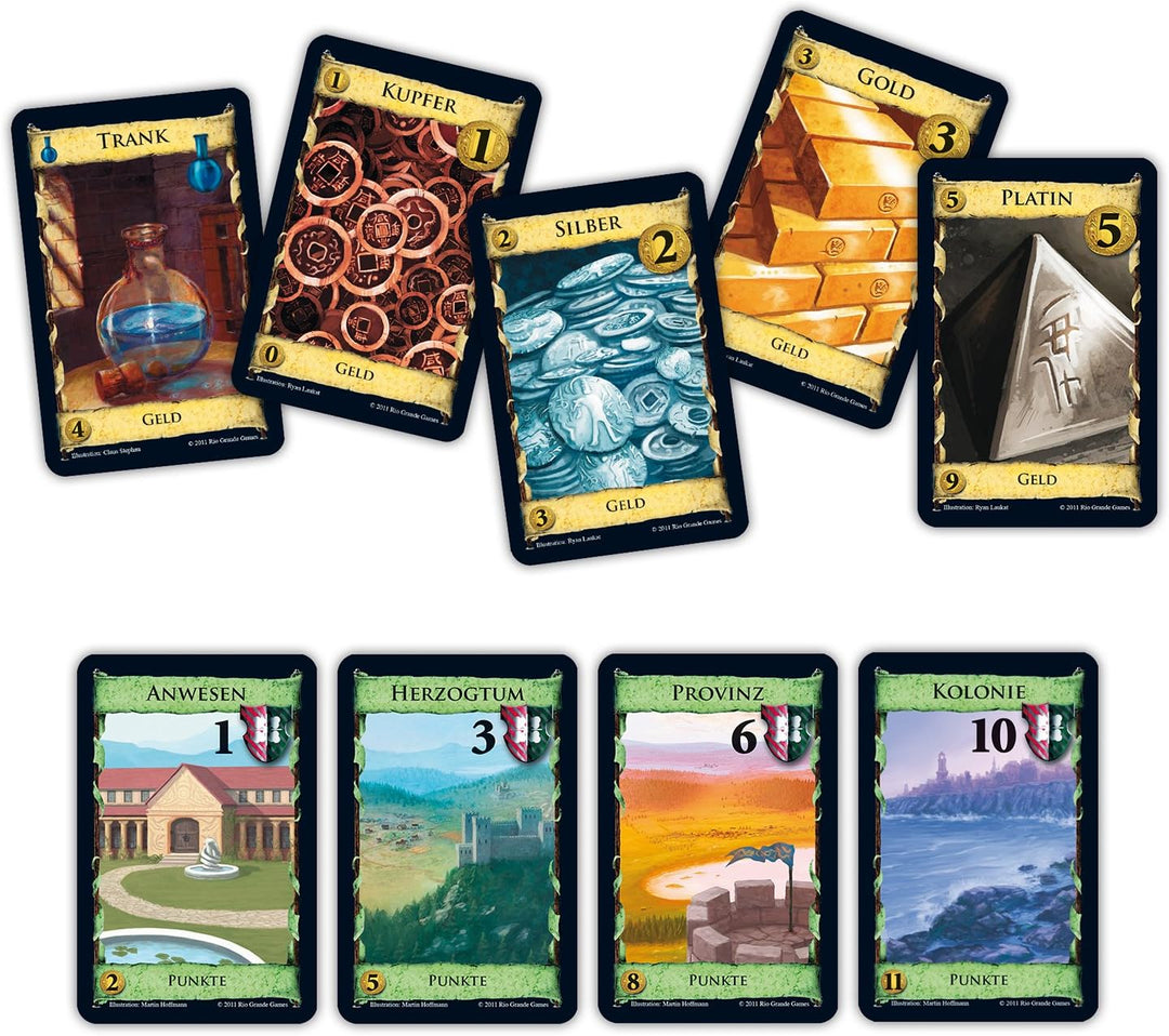 Rio Grande Games 22501404 - Dominion Erweiterung - Basiskarten Set Modern, Modern