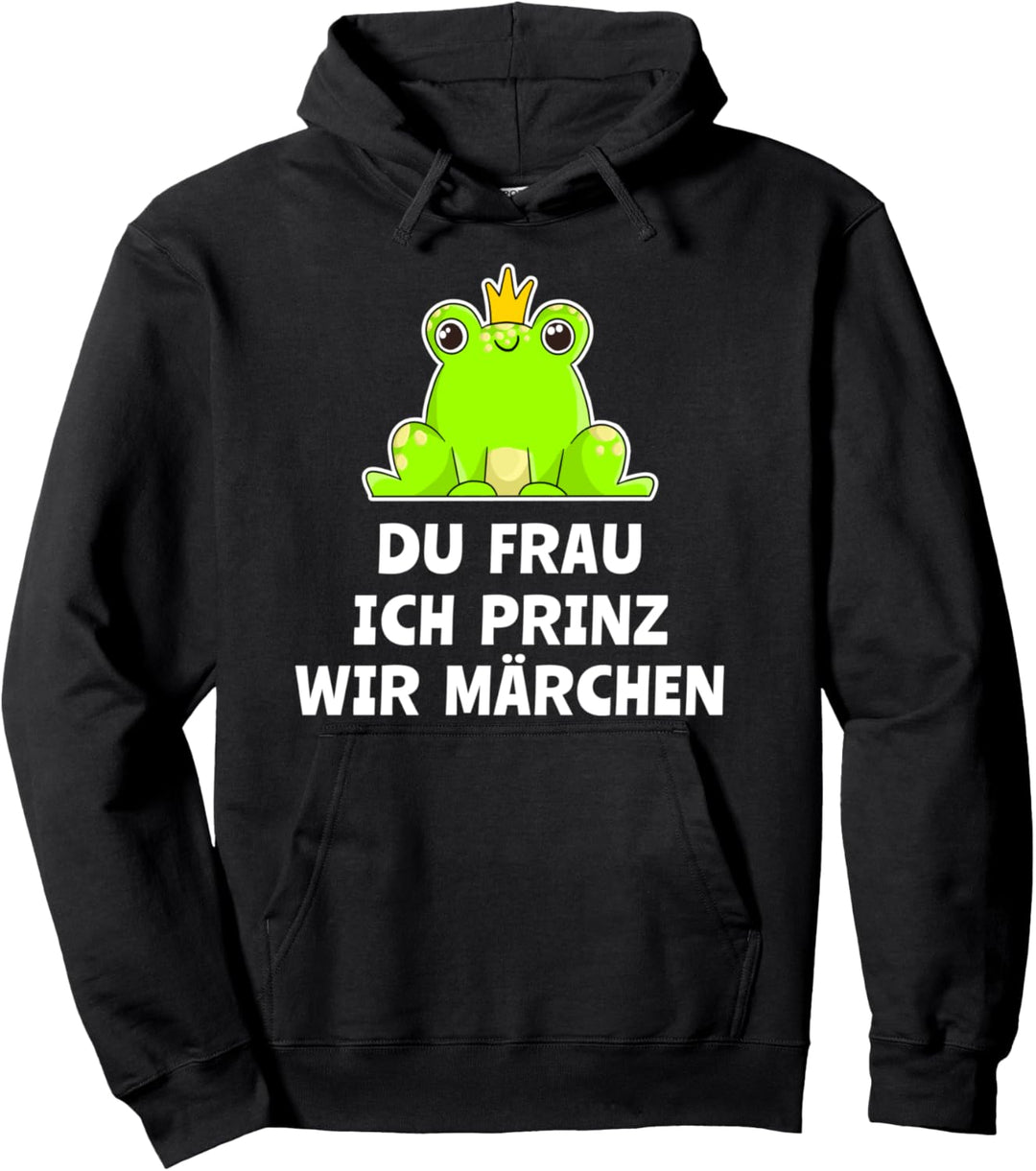 Froschmotiv Frosch Frau Prinz Märchen Frösche Pullover Hoodie