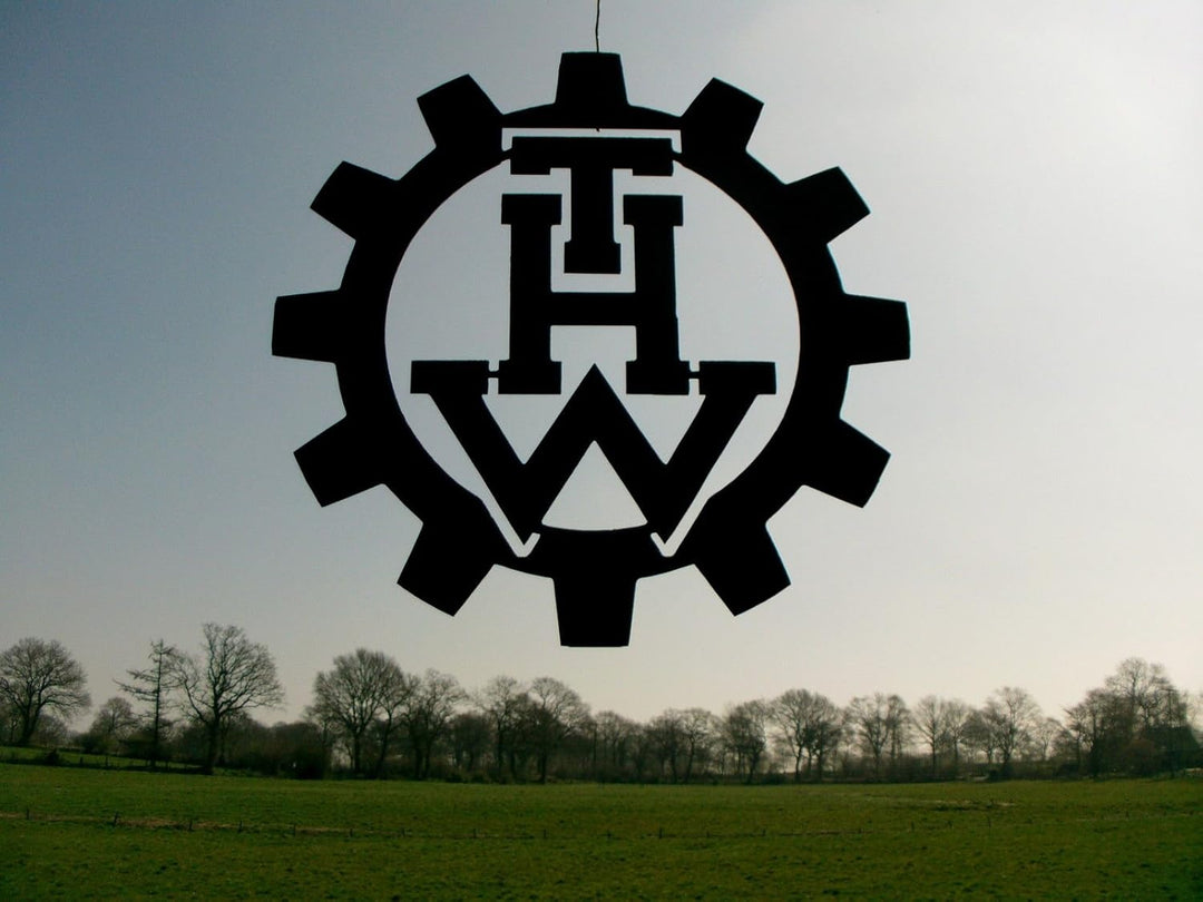 THW- Technisches Hilfswerk Logo aus 3 mm Stahl, D=40 cm-90 cm (40cm)