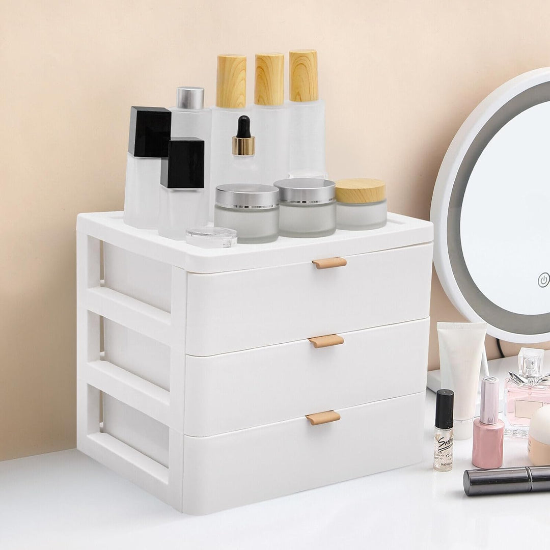 Schubladenbox, Schreibtisch-Organizer mit Schublade, Schreibtisch-Aufbewahrungsbox 3-lagen Schublade