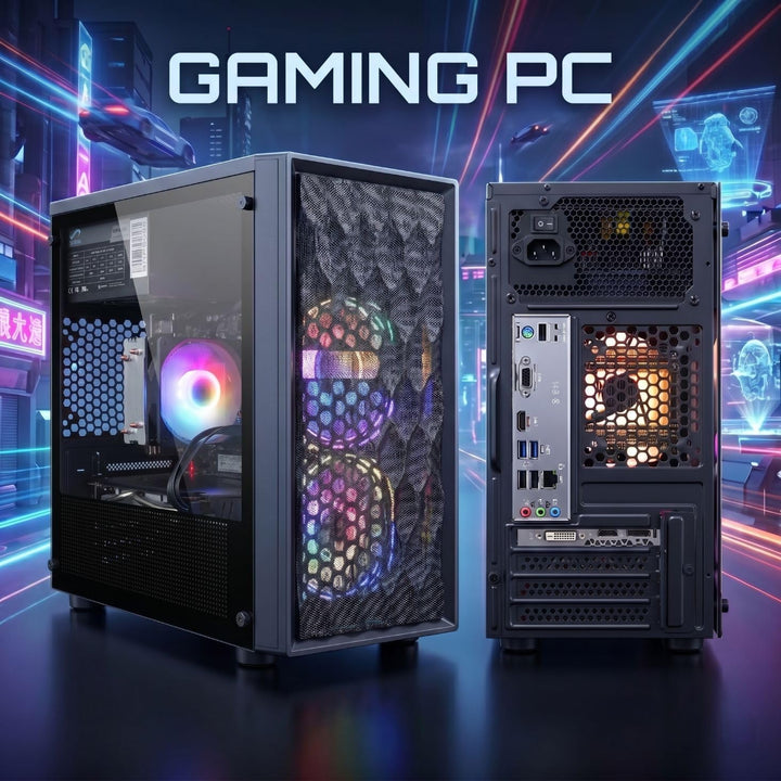 STGsivir Gaming PC, GeForce RTX 3050 6GB GDDR6,Ryzen 5 3400G bis zu 4.2 Ghz,16G DDR4,1TB SSD,WLAN 6,
