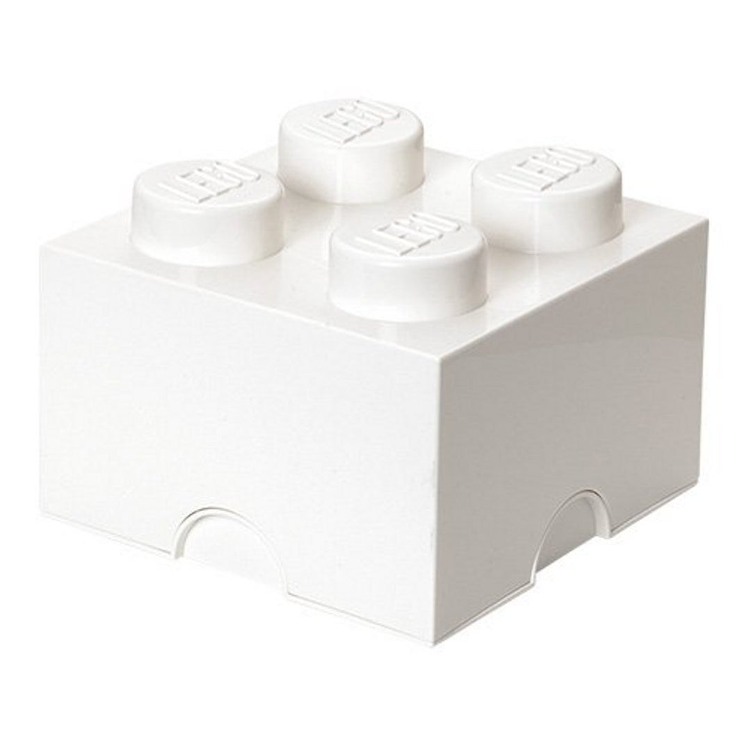 Room Copenhagen LEGO Aufbewahrungsstein 4 Noppen, stapelbar Aufbewahrungsbox, 5,7 l, Weiss