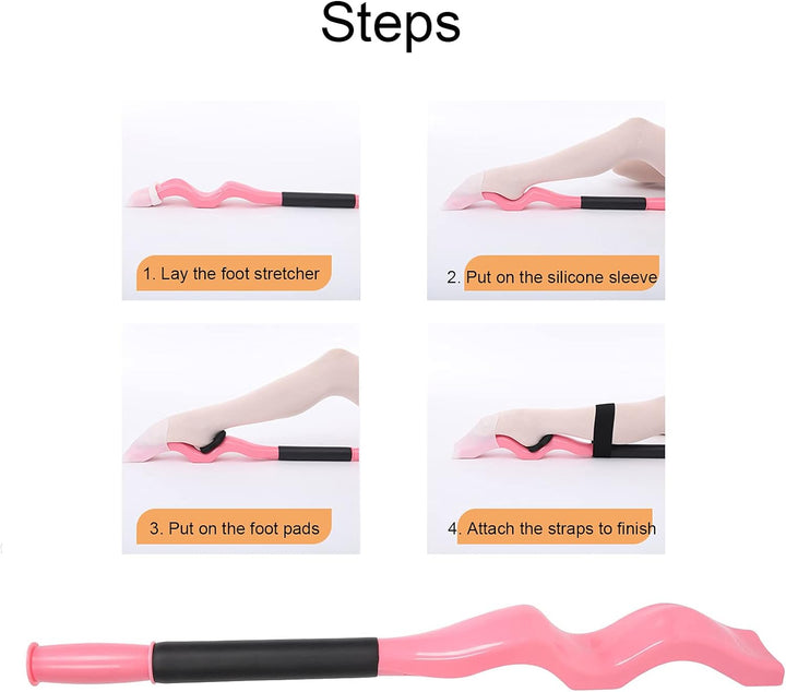Professionelles Ballett-Fussdehner-Set für Tänzer, Tanzfussgewölbeverstärker mit Silikon-Fussabdecku