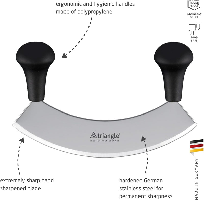 triangle 42 231 23 02 Wiegemesser 23 cm, einschneidig Made in Solingen/Germany professionelle Qualit