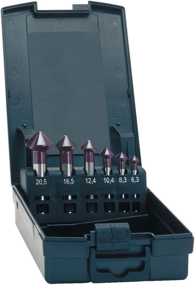 Exact Advancedline Kegelsenker Set 90°, Ø 6,3-20,5mm, HSS, TiAlN-Beschichtung, Rotastop-Schaft 6,3 -