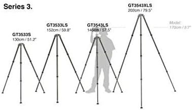 Gitzo GT5533S Systematic Stativ schwarz decor/carbon Serie 5 Max. Höhe: 134cm - 3 Segmente, Serie 5