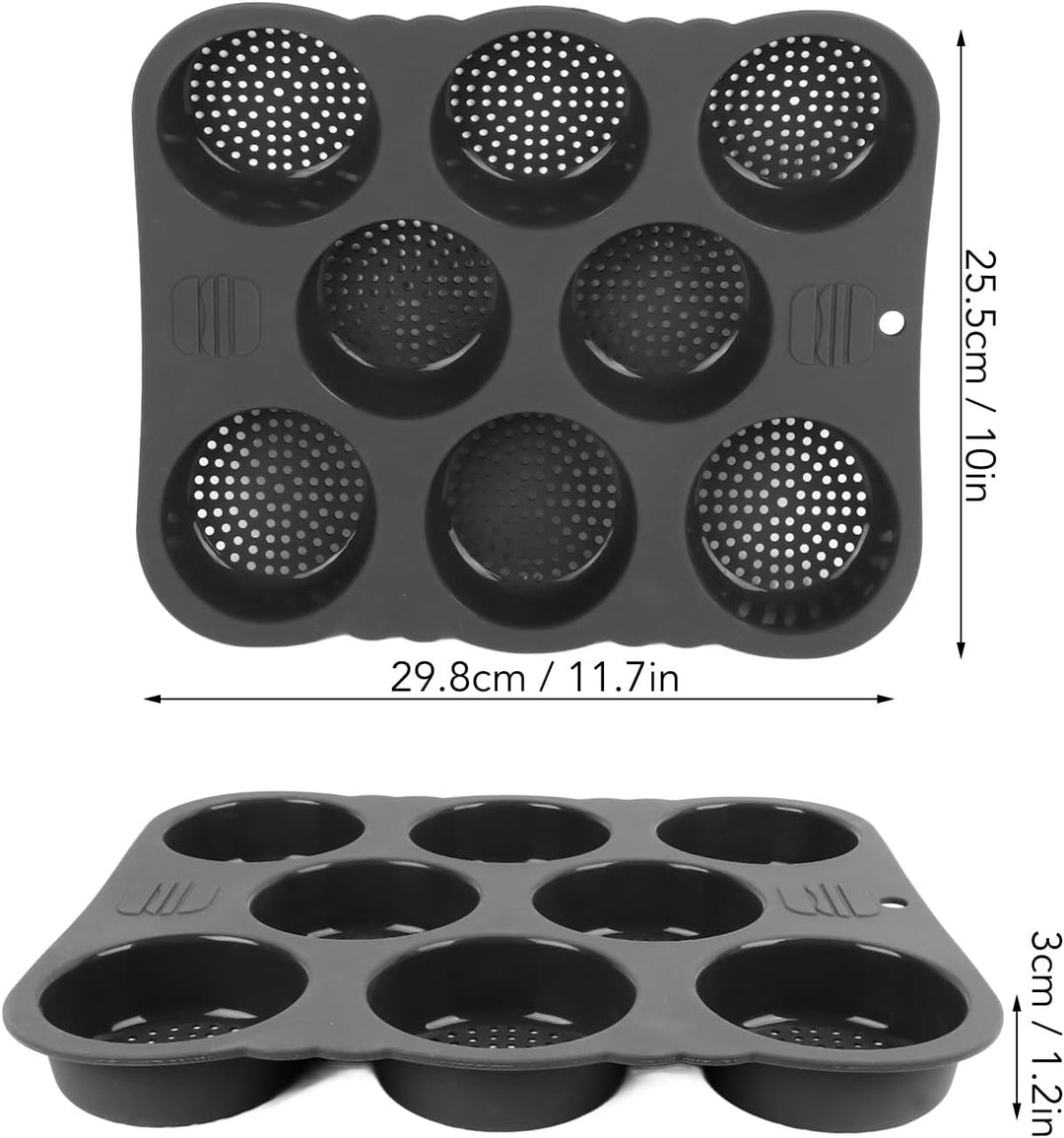 Hamburger-Brötchenform aus Silikon, Leicht zu Lösen, Hitzebeständige Backform für die Küche