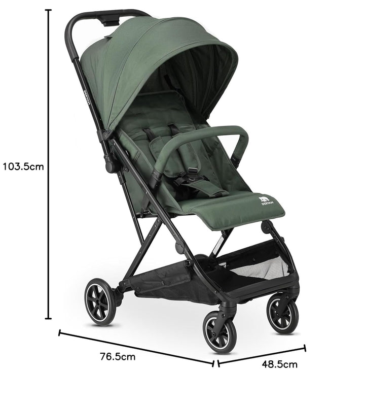 DERYAN Easy Buggy – Leichter Reisebuggy für Babys & Kleinkinder – Kompakt klappbar mit Liegefunktion