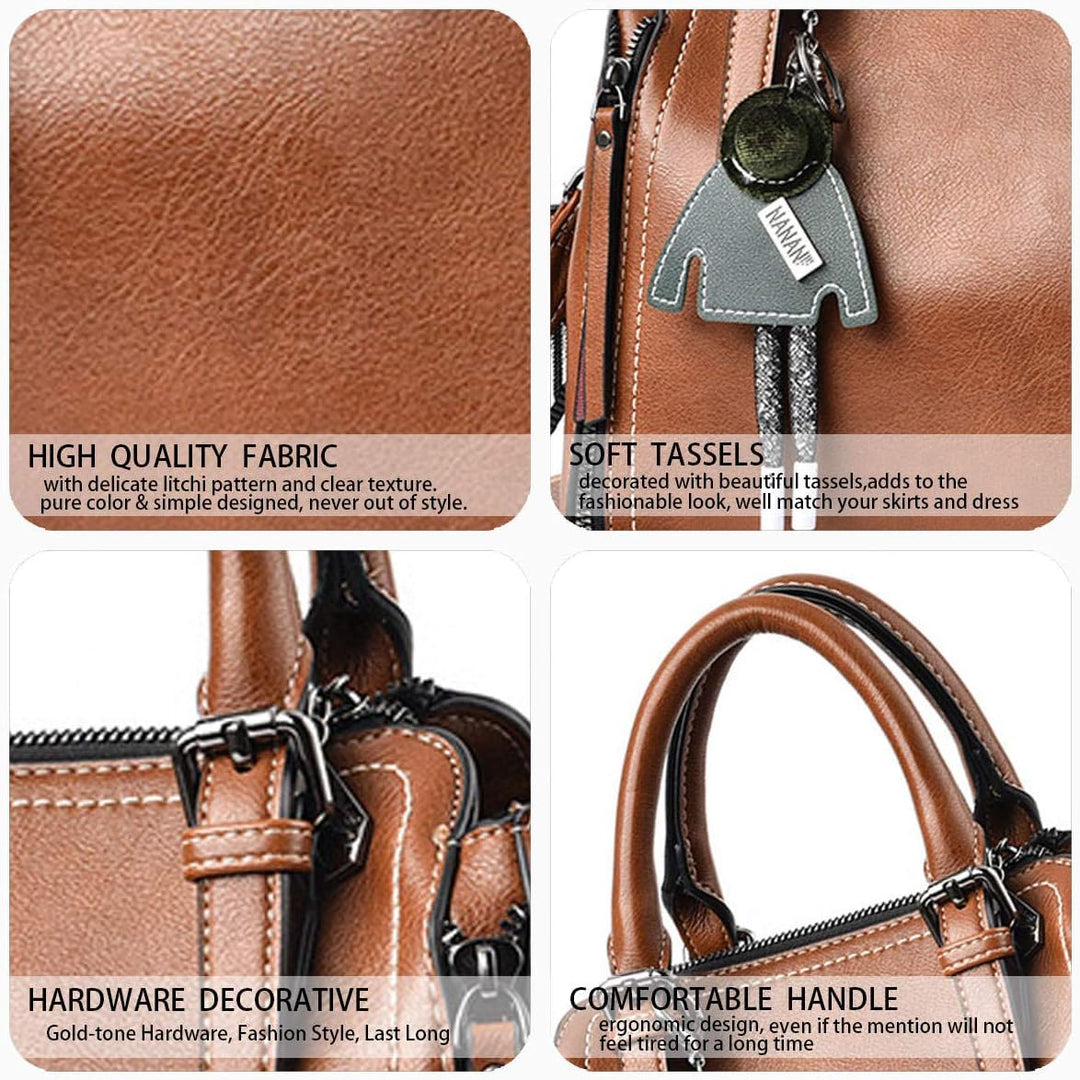 BUKESIYI Damen Tasche Umhängetasche Handtasche Frauen Klein Schultertasche Weekender Lack PU Leder C