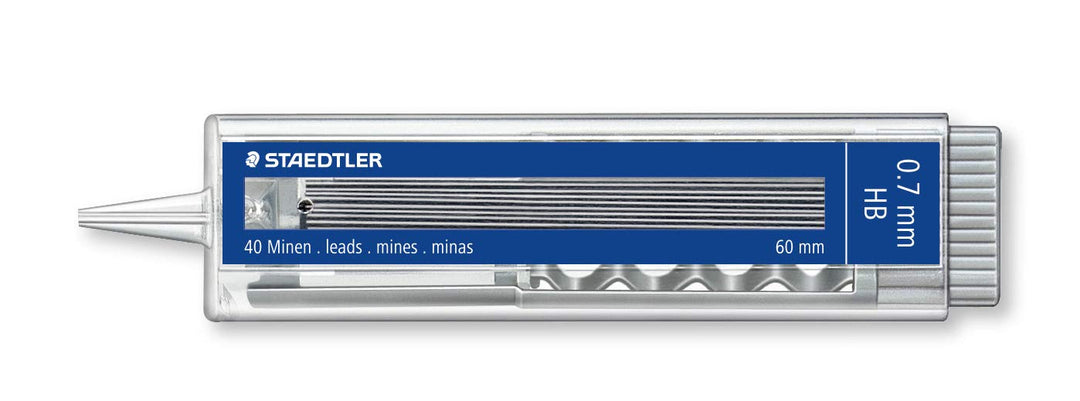 STAEDTLER 255 07-HB Mars Micro Feinminen, 10 Minendosen mit jeweils 40 Feinminen, Minendurchmesser 0