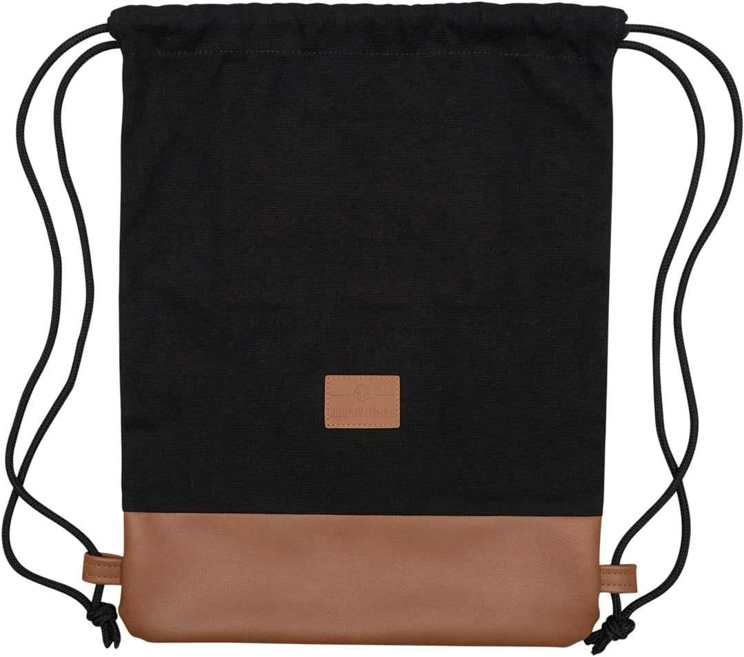 Johnny Urban Turnbeutel Damen &amp; Herren Schwarz - Luke - Beutel Rucksack mit Kordelzug - Baumwoll Can