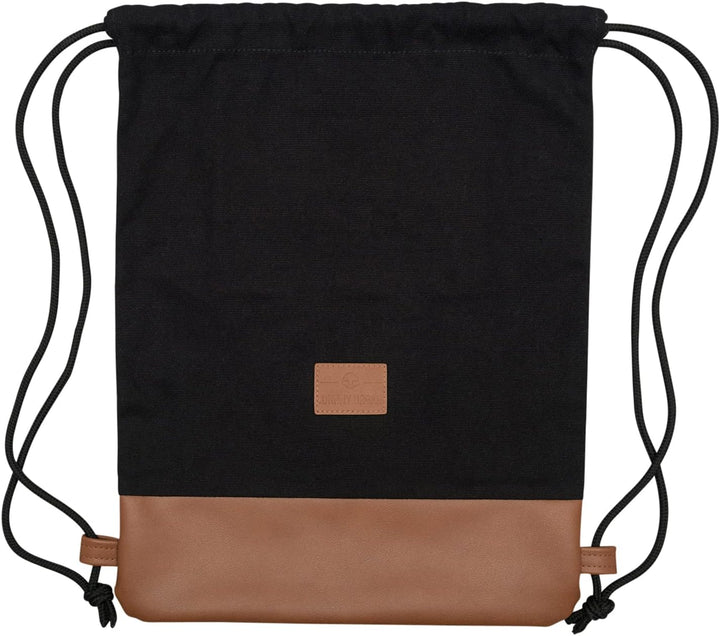 Johnny Urban Turnbeutel Damen &amp; Herren Schwarz - Luke - Beutel Rucksack mit Kordelzug - Baumwoll Can