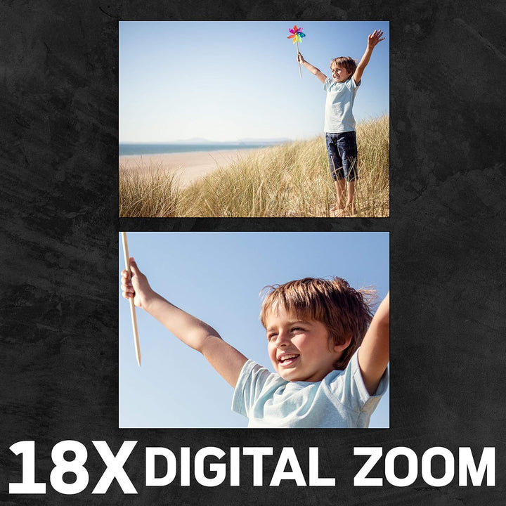 AgfaPhoto Realimove CC2700 – Caméscope Numérique, Vidéo 2.7K, 24MP, Écran Tactile 3’’, Zoom 18X, Tél