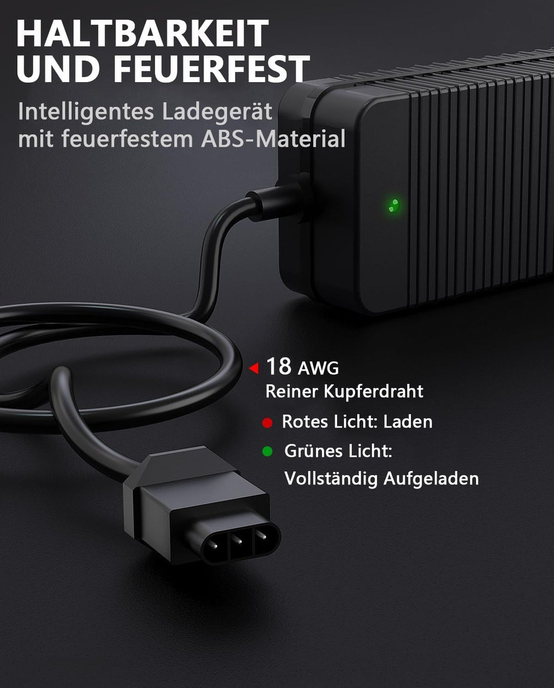 VOLOHAS 53,5V 2A Ladegeräte für NIU KQi3/KQi3 Pro/KQi3 Max/KQi2/KQi2 Pro/KQi 1/KQi 1 Pro/KQi Air/KQi