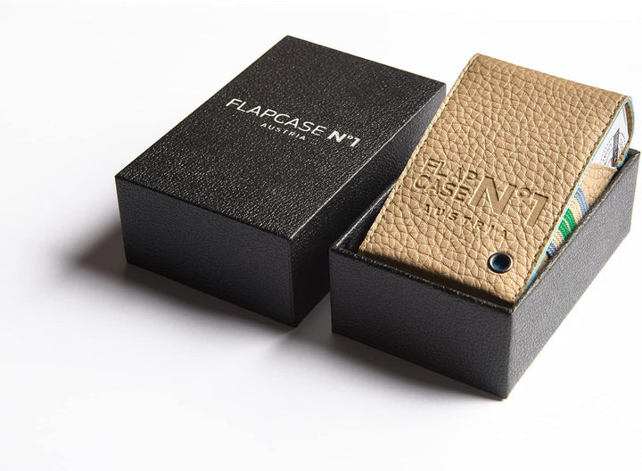 FLAPCASE N°1 • POLO • Designer Zigarettenetui, Made in Austria, Gummiband, Leder vegan Zigarettenbox