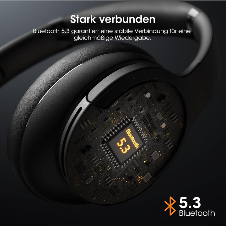 DOQAUS Kopfhörer Kabellos Bluetooth,Bis zu 90 Std Bluetooth Kopfhörer Over-Ear mit 3 EQ-Modi, HiFi S