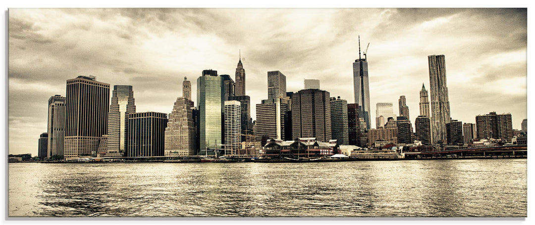 ARTland Glasbilder Wandbild Glas Bild einteilig 125x50 cm Querformat Städte USA Amerika New York Cit
