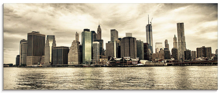 ARTland Glasbilder Wandbild Glas Bild einteilig 125x50 cm Querformat Städte USA Amerika New York Cit