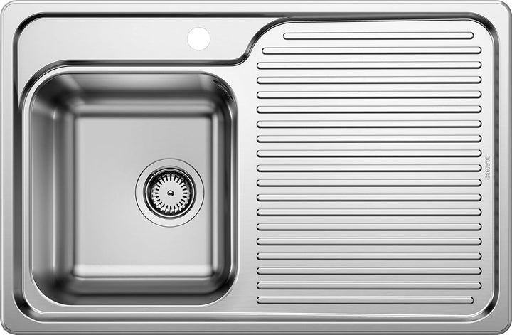 BLANCO CLASSIC 40 S | Edelstahl | Einbauart: Einbau von Oben | Hauptbecken links | ohne Ablauffernbe