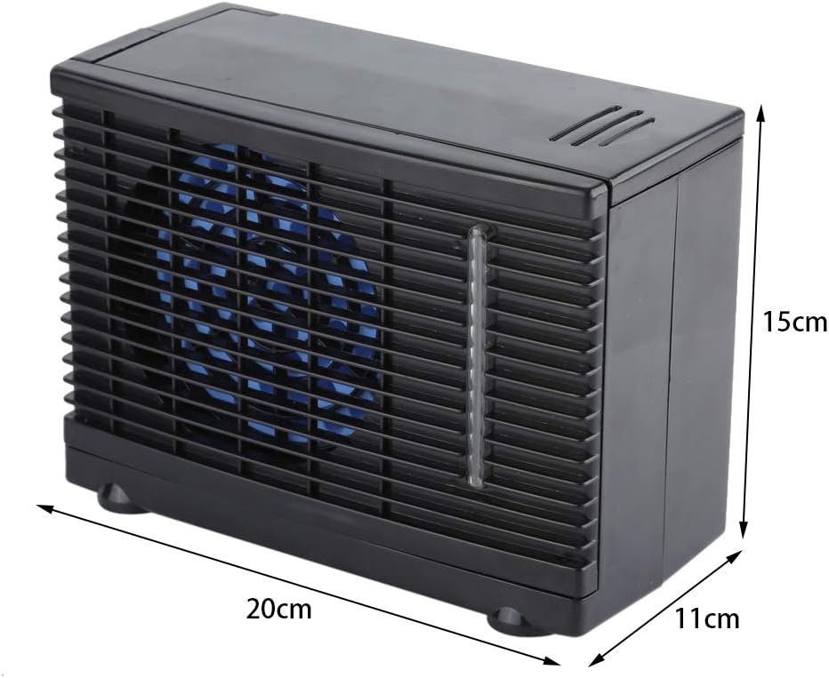 Tragbarer Mini-Luftkühler, 12V Verdunstungskühler Ventilator für Auto und LKW, Kompakter Luftbefeuch
