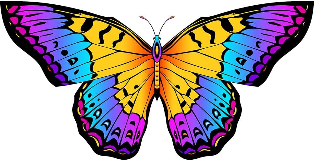 HONBO Schmetterling Drachen Butterfly Kites, flugdrachen für Kinder und Erwachsene,120x95cm with Lon