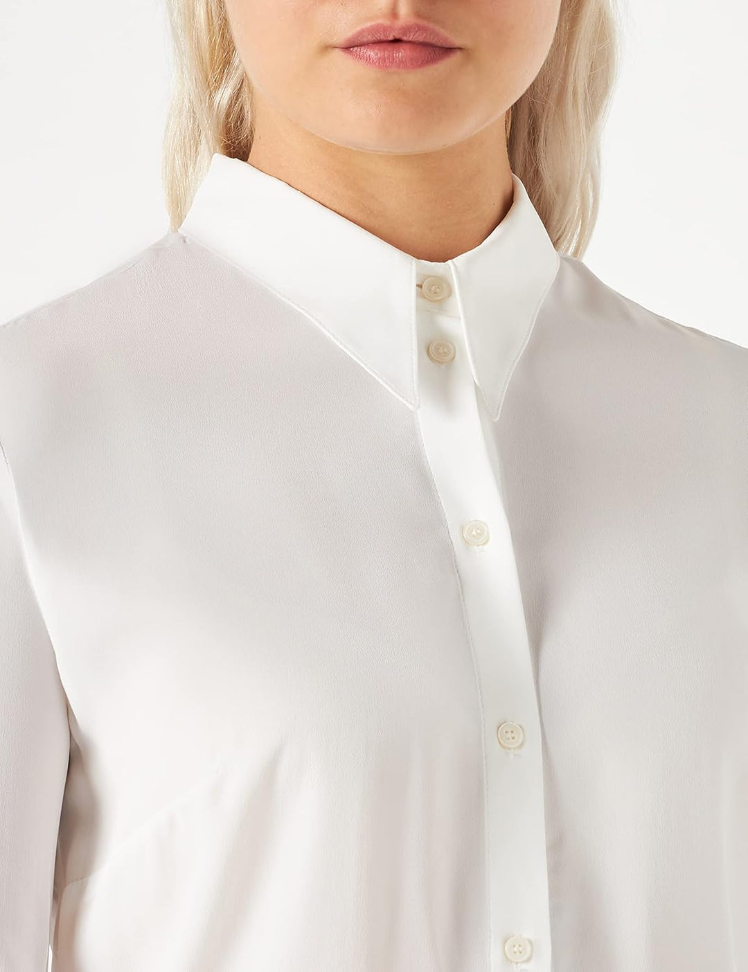 Pinko Damen Claudie Camicia Crepe De Chine Bluse 46N Z05_bianco-biancaneve, 46N Z05_bianco-biancanev