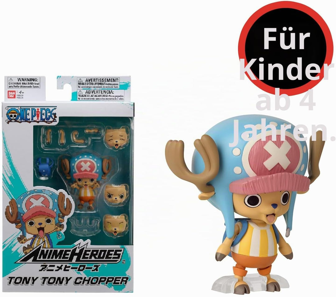 BANDAI – Anime Heroes One Piece Heroes-Figur 7 cm Chopper 36936, Mehrfarbig, Chopper