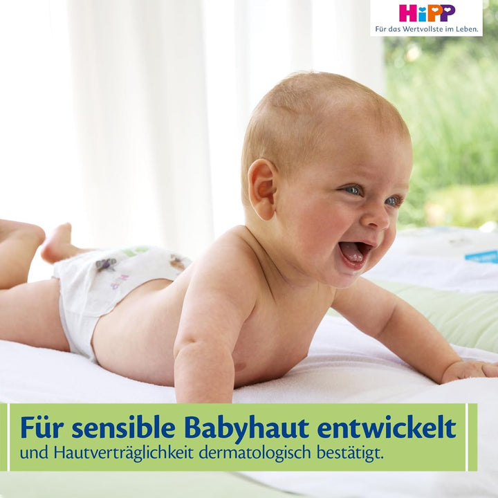 HiPP Babysanft Baby Feuchttücher Ultra Sensitiv, 720 Stück (3 x 240), mit 99% Wasser, ohne Parfum &