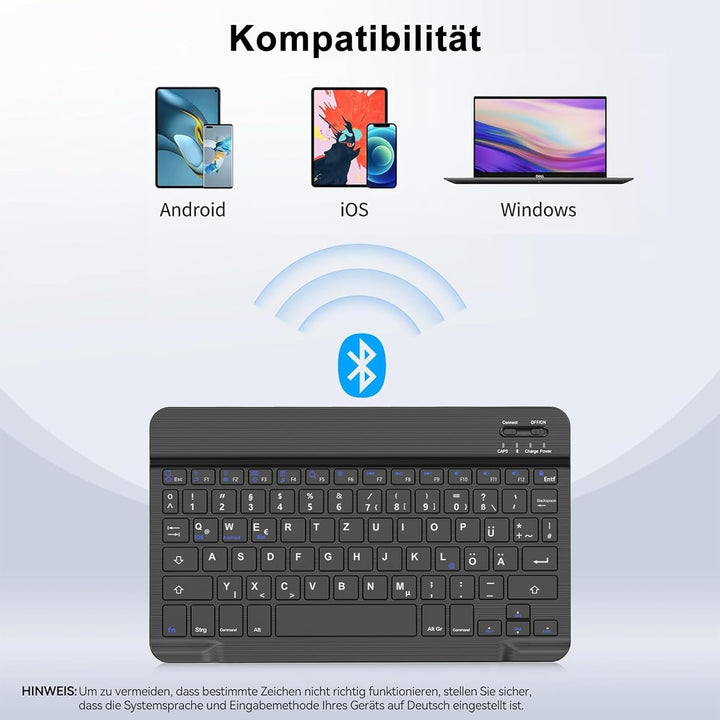 Tastatur Hülle für iPad Air 2019(3. Gen)，iPad 9.Gen,8.Gen, 7.Gen 2021/2020/2019 (10.2), iPad Pro 10,