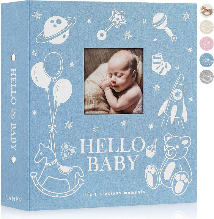 Lanpn Baby Fotoalbum 10x15 600 Fotos, Grosses Fotoalbum Einsteckalbum Babyalbum, Leinen Einstecken E