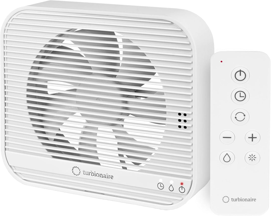 Turbionaire Axio 1012 HTR, Badventilator, Feuchtigkeitssensor, 8 Geschwindigkeiten, Timer, Fernbedie