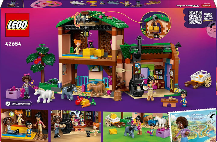 LEGO Friends Ponyhof &amp; Stall - Kreatives Spielset mit 2 Spielfiguren, 2 Mikro-Figuren und 4 Tieren -