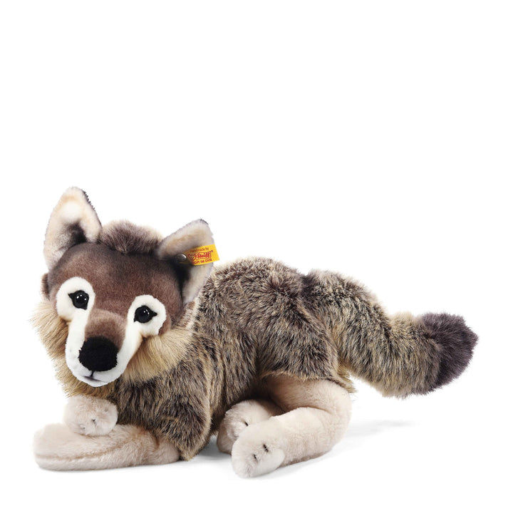 Steiff Snorry Schlenker Wolf - 40 cm - Kuscheltier für Kinder - Plüschtier - weich & waschbar - grau