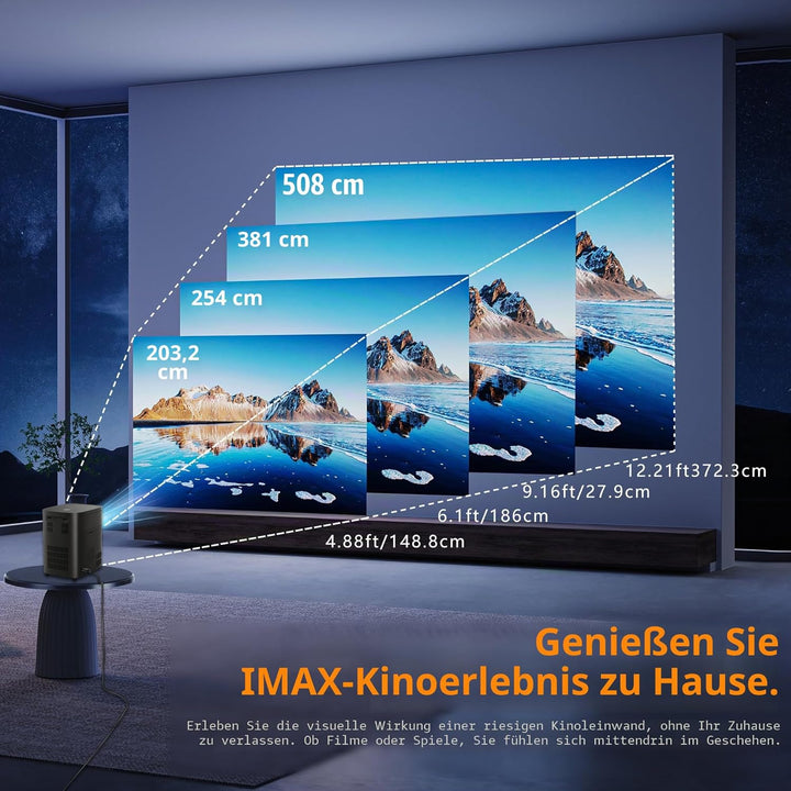 Projektor Q3 Ultra 750 ANSI/10000 ISO LUMEN Android 11 1080P 4k Unterstützung FHD Display - Wifi & B