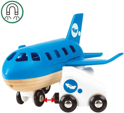 Ravensburger BRIO Bahn 33306 - Blaues Flugzeug - Kleinkindspielzeug für Kinder ab 3 Jahren Einheitsg