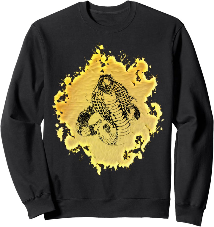 Cobra Schlange Motiv Schlangen Terrarium giftiges Reptil Sweatshirt