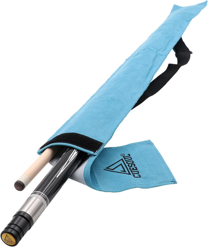 CUESOUL 58 Zoll Pool-Queue,21oz,13 mm Spitze, Billard-Queue mit Irish Wrap, verpackt in blau/brauner
