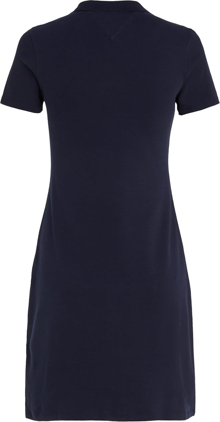 Tommy Hilfiger Damen Polokleid 1985 Slim Pique Polo Dress Ss Slim Fit L Blau (Desert Sky), L Blau (D