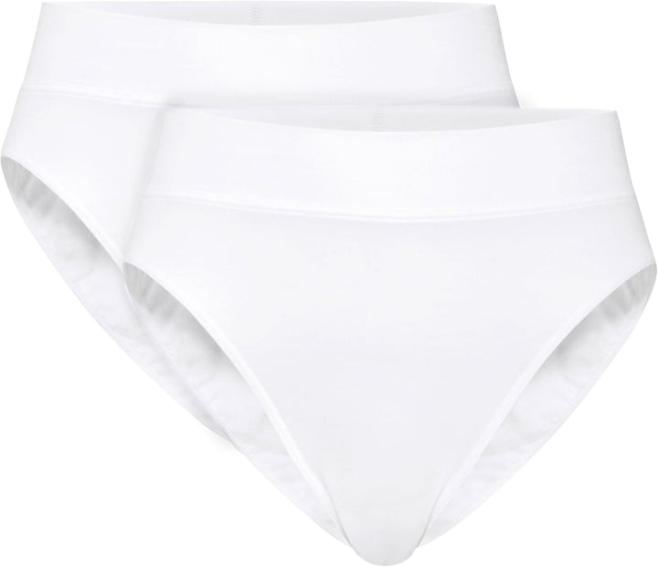 CALIDA Elastic Duopack Slip Damen, im Doppelpack, high Waist 32-34 Weiss, 32-34 Wei&#xDF;