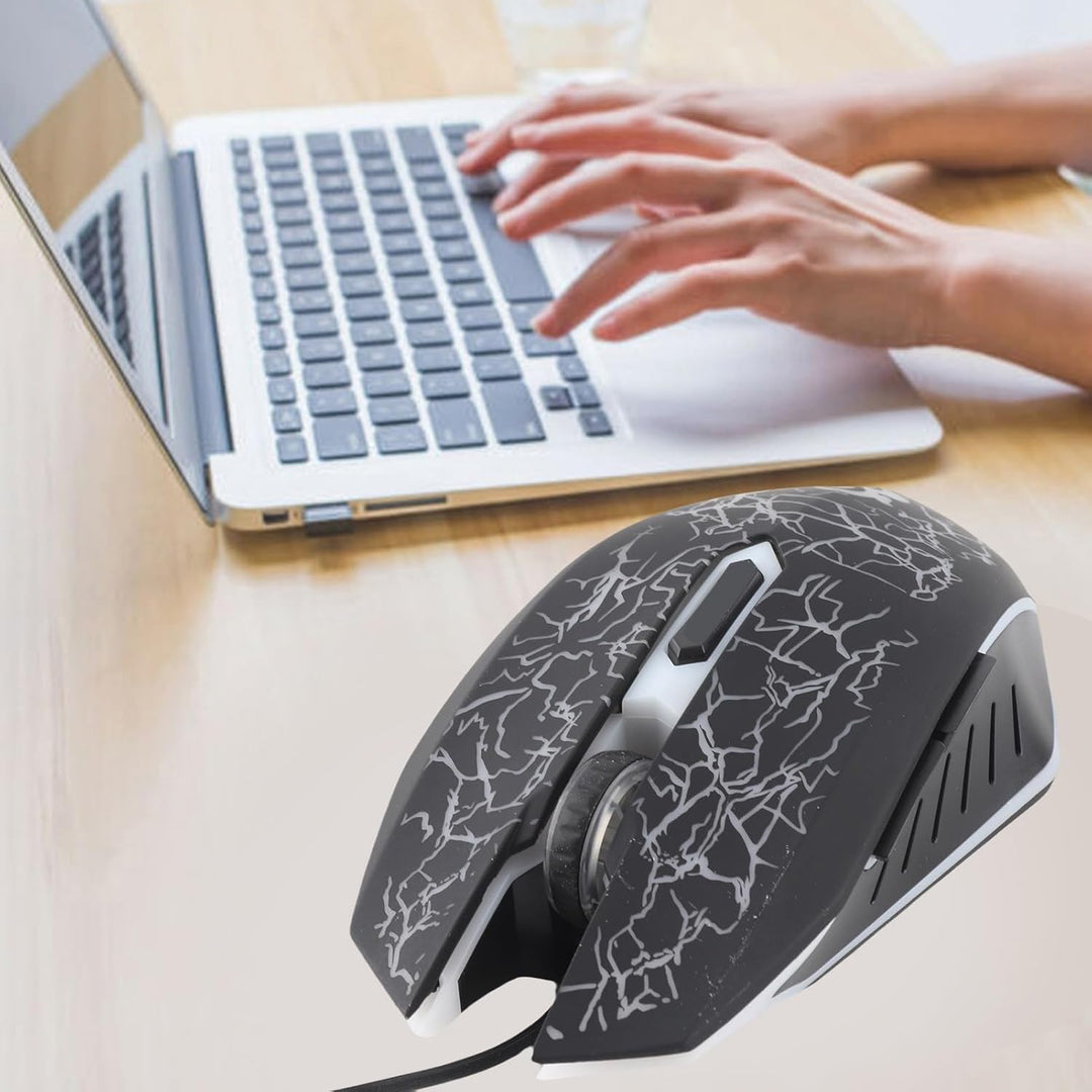 Dpofirs A70 Professional Wired Gaming Mouse, Universelle Optische USB Gaming Maus mit Bunt Atmendem