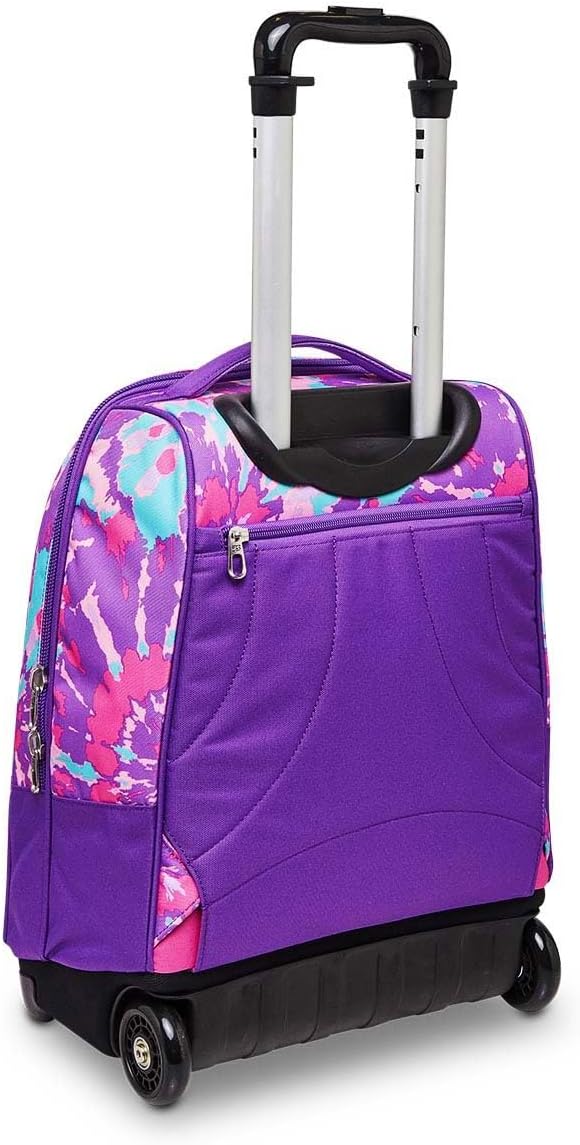 Seven Trolley TRENDY HEART GIRL, 2 in 1, Schulranzen mit Rollen, Rucksack mit Trolleyfunktion für Ki