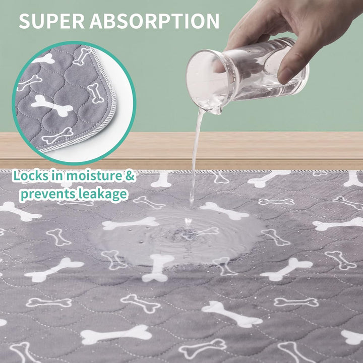 2 Stück 80*70cm Welpenunterlagen Waschbar, Wiederverwendbare Puppy Training Pads, rutschfeste und sa