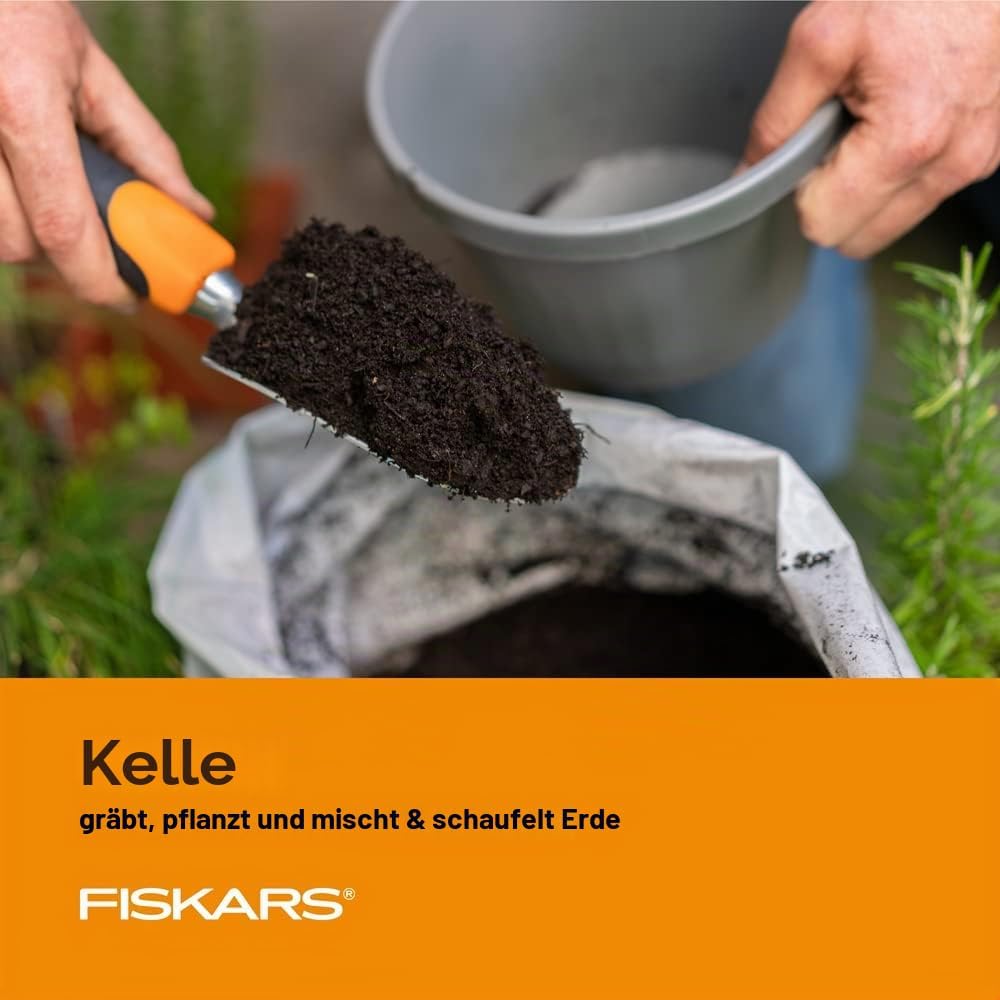 Fiskars Ergo Gartenwerkzeug-Set Recyclable Package schwarz/orange, Recyclable Package