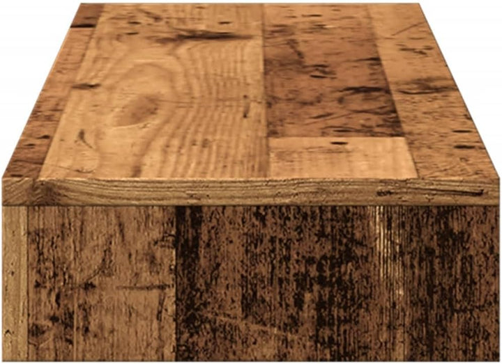vidaXL Monitorständer Altholz-Optik 100x27x10 cm Holzwerkstoff