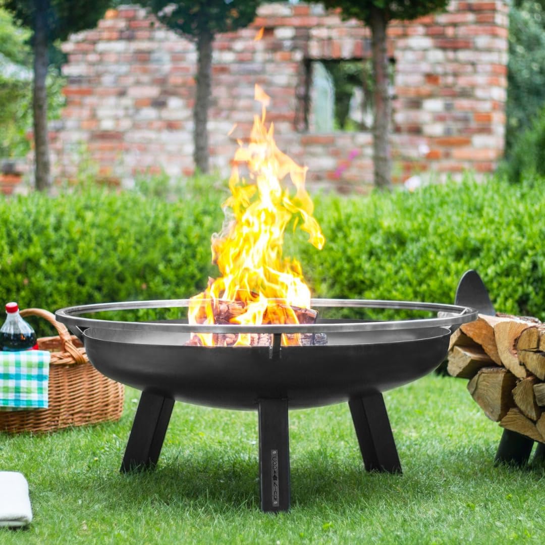 CookKing Porto Feuerschale 80 cm - BBQ Feuerschalen für den Garten - Feuerstelle Outdoor & Feuertonn