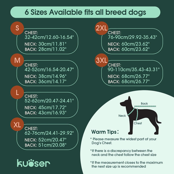 Kuoser Hundemantel Hundejacke, Warme wasserdichte Hundejacke mit Reflektierendem Design, Kordelzug a