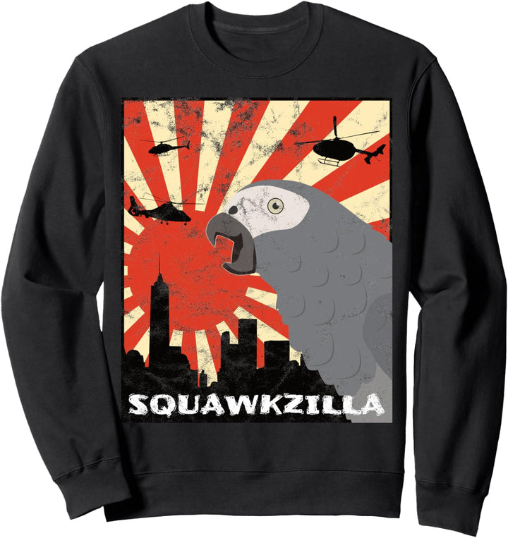 Squawk Zilla Congo Graupapagei Squawking Kawaii Sweatshirt