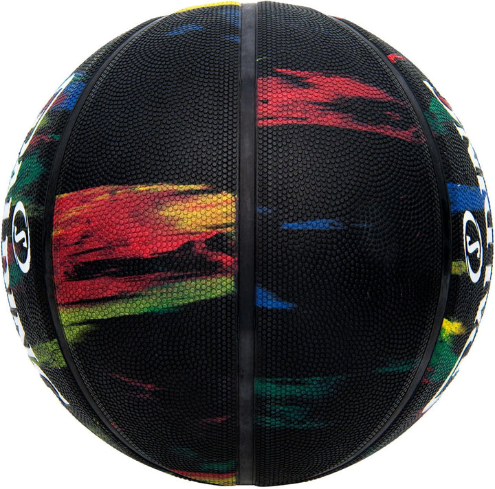 Spalding Unisex – Erwachsene Marble Sz7 Ball 7 Black Rainbow, 7 Black Rainbow