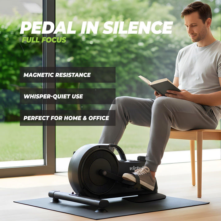 VirtuFit MB400 Pedaltrainer – Magnetischer Bewegungstrainer für Arme & Beine – 8 Widerstandsstufen –